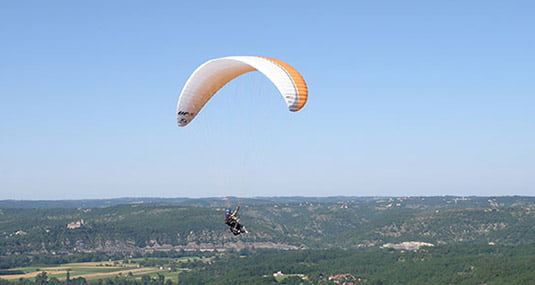 Paragliding baptisms in duo